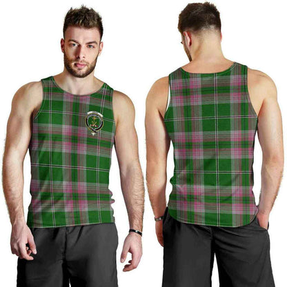 Gray Tartan Crest Men Tank Top