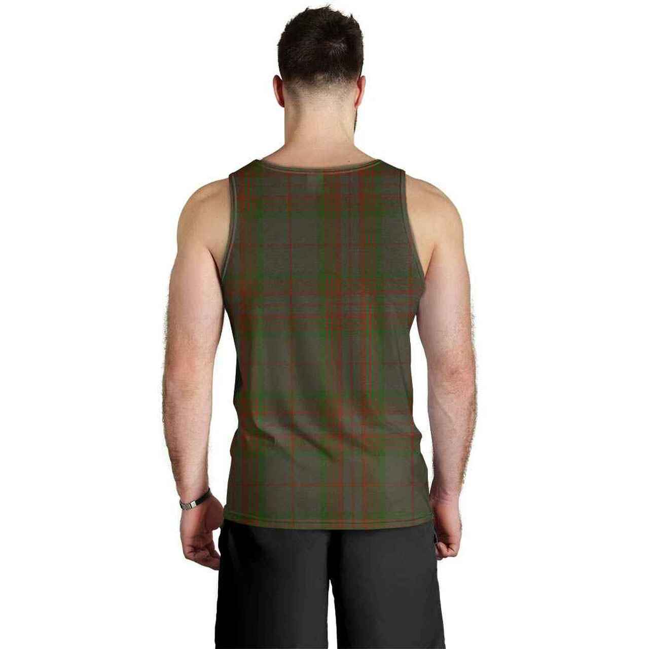 Gray Tartan Plaid Men Tank Top