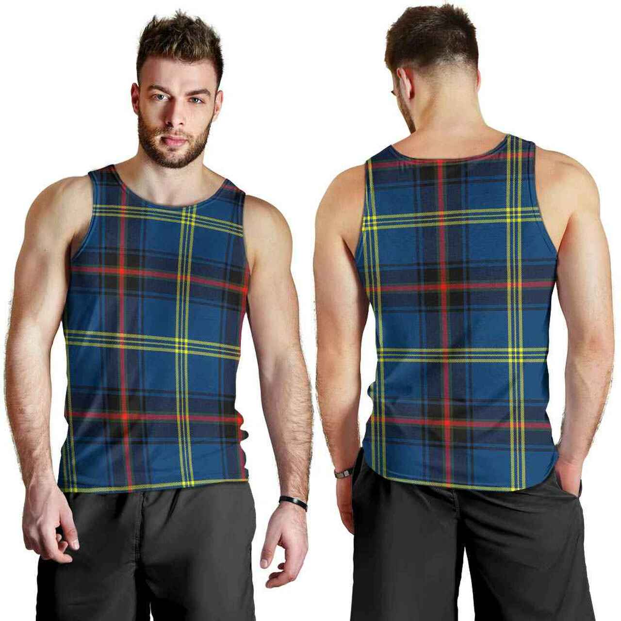 Grewar Tartan Plaid Men Tank Top