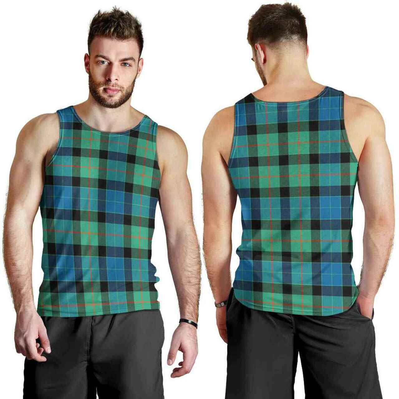 Gunn Ancient Tartan Plaid Men Tank Top