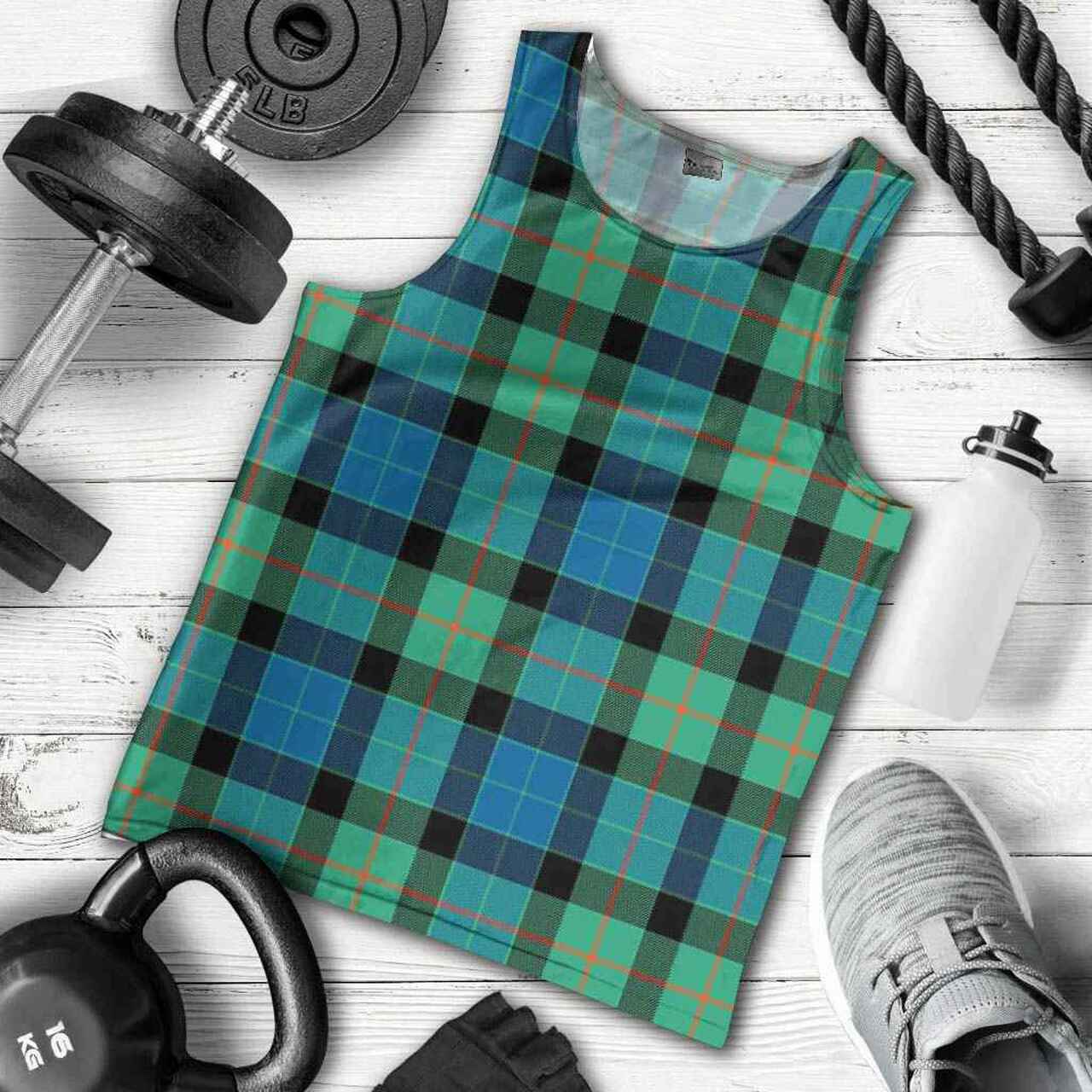 Gunn Ancient Tartan Plaid Men Tank Top