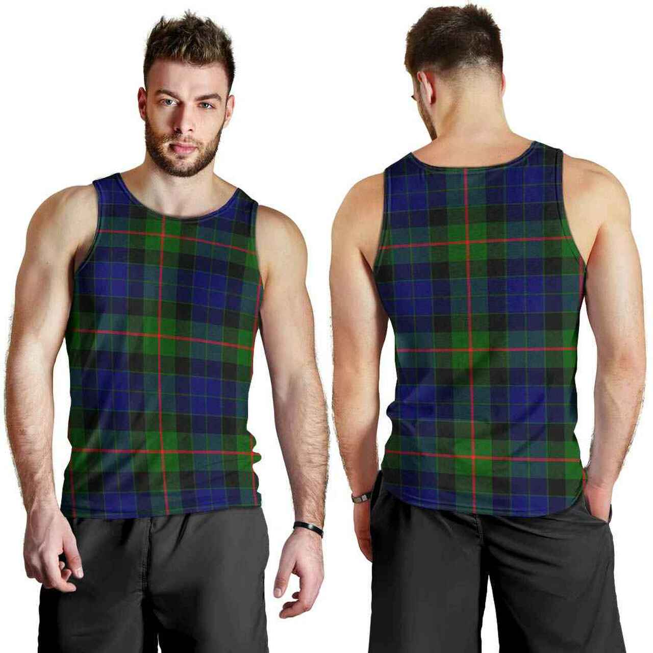 Gunn Modern Tartan Plaid Men Tank Top