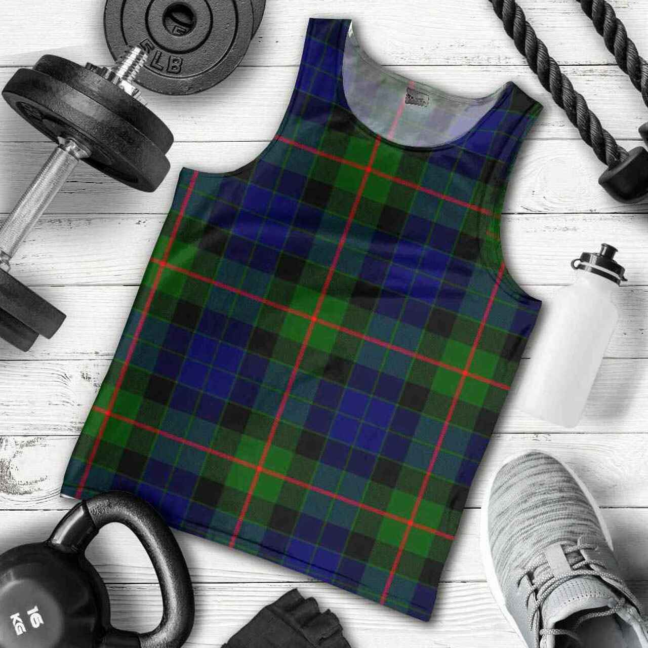 Gunn Modern Tartan Plaid Men Tank Top