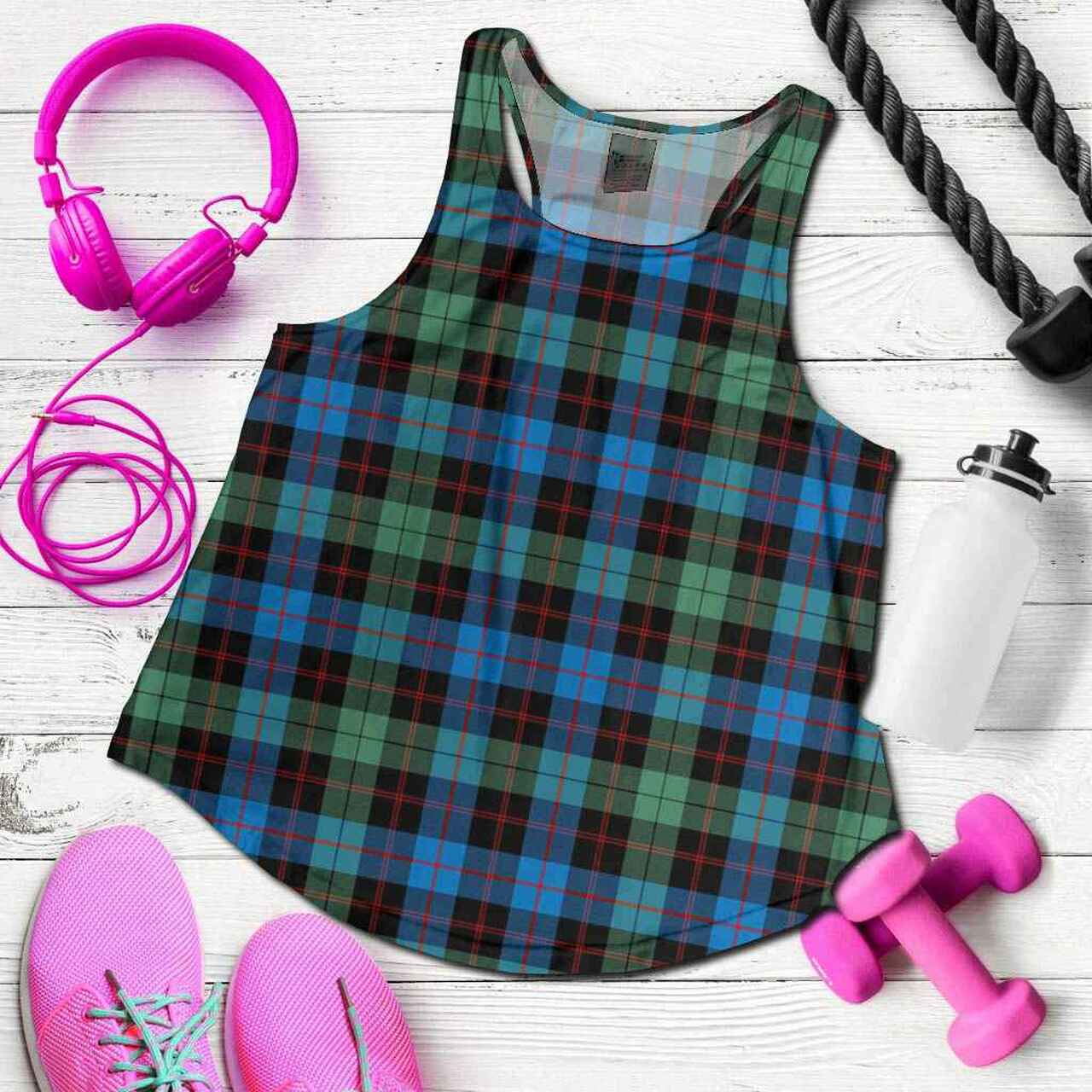 Guthrie Ancient Tartan Plaid Women Racerback Tank