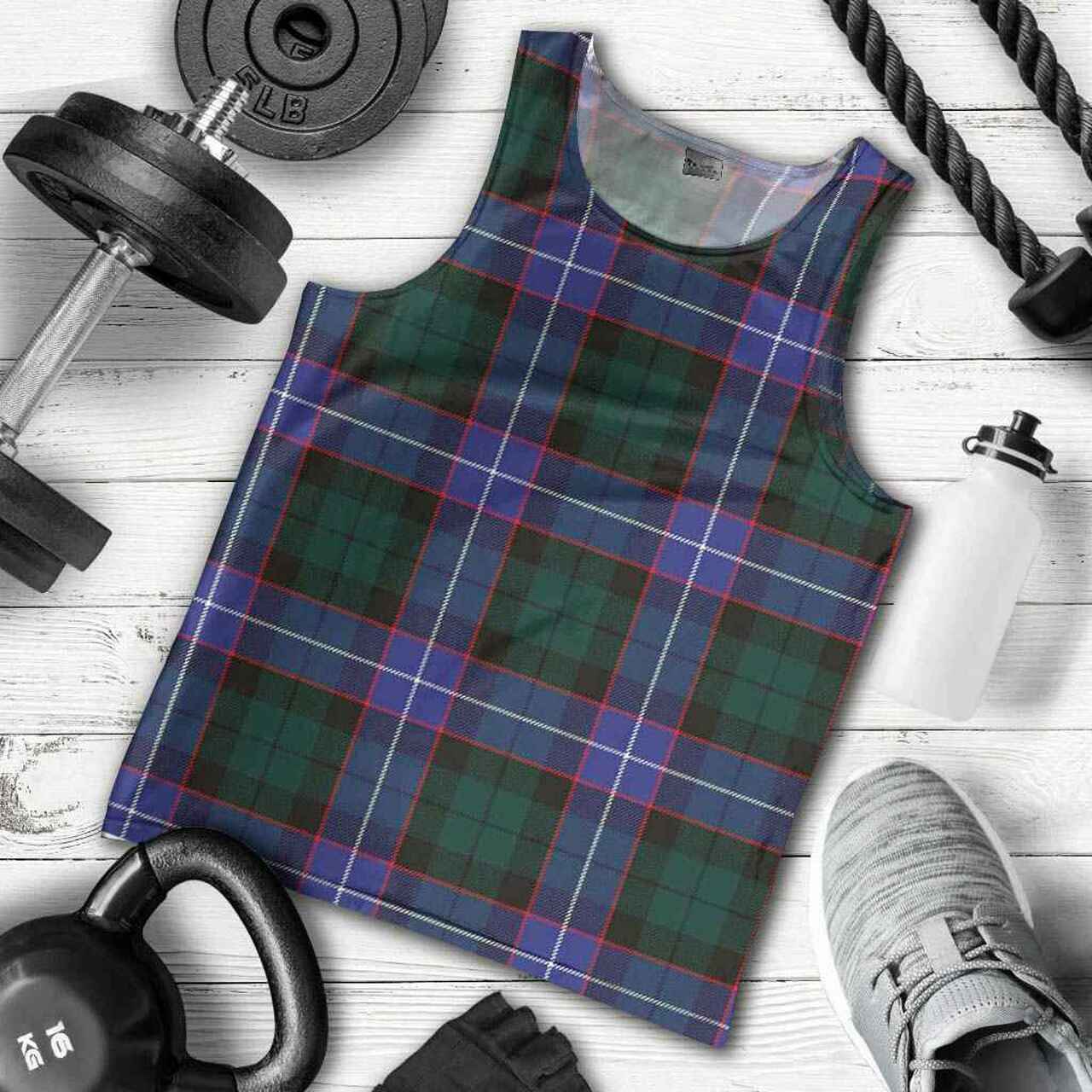 Guthrie Modern Tartan Plaid Men Tank Top