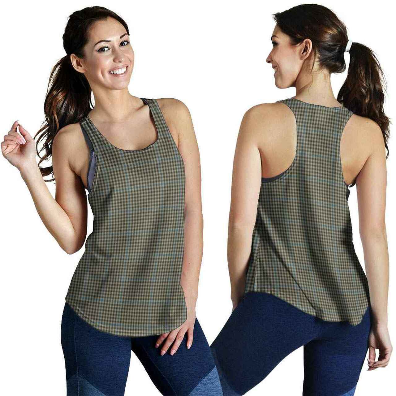 Haig Check Tartan Plaid Women Racerback Tank