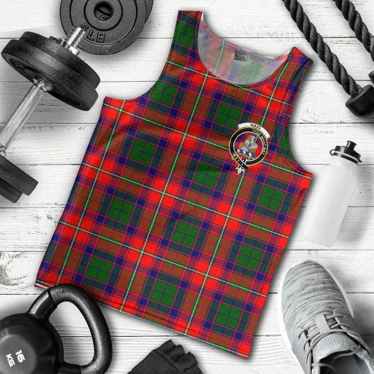 Haig Tartan Crest Men Tank Top