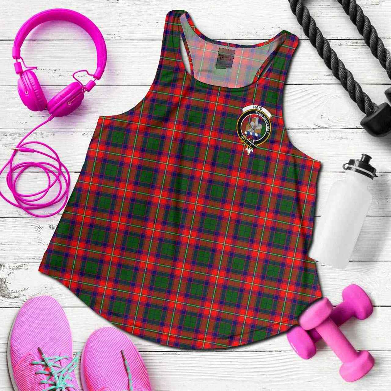 Haig Tartan Crest Women Racerback Tank