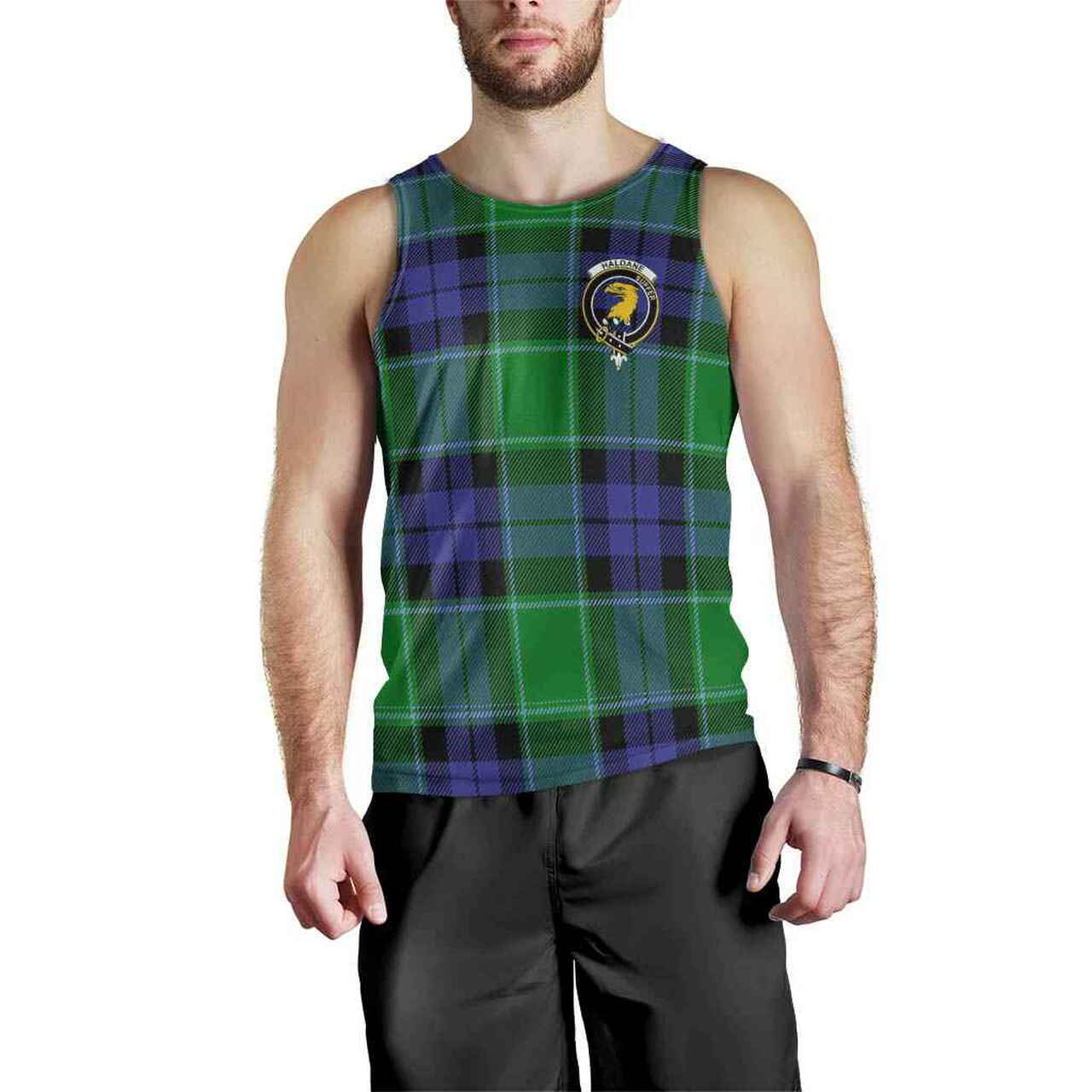 Haldane Tartan Crest Men Tank Top