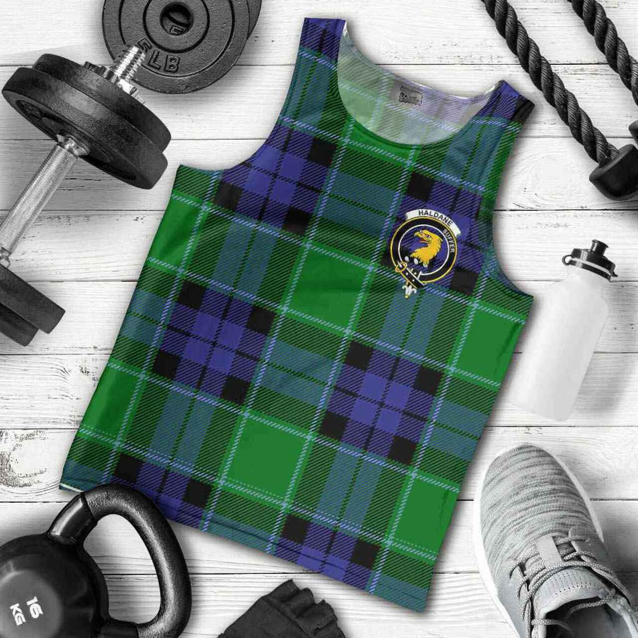 Haldane Tartan Crest Men Tank Top