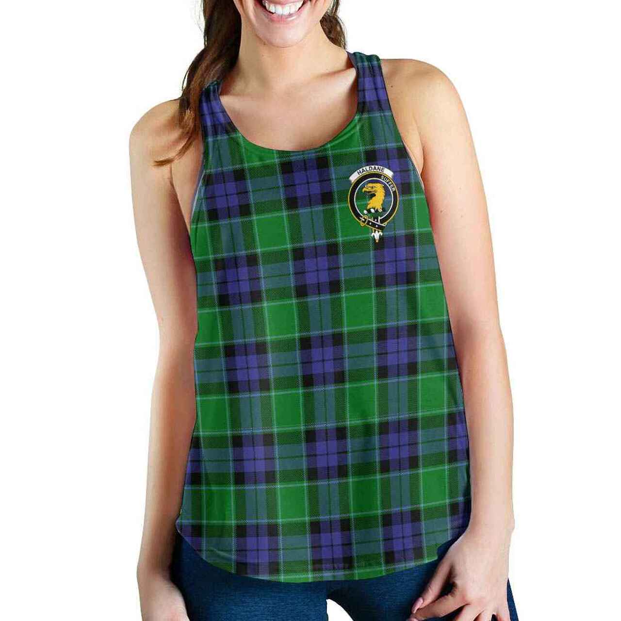 Haldane Tartan Crest Women Racerback Tank