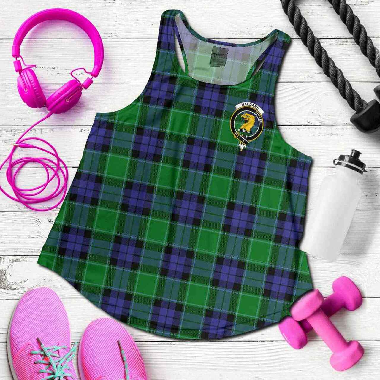 Haldane Tartan Crest Women Racerback Tank