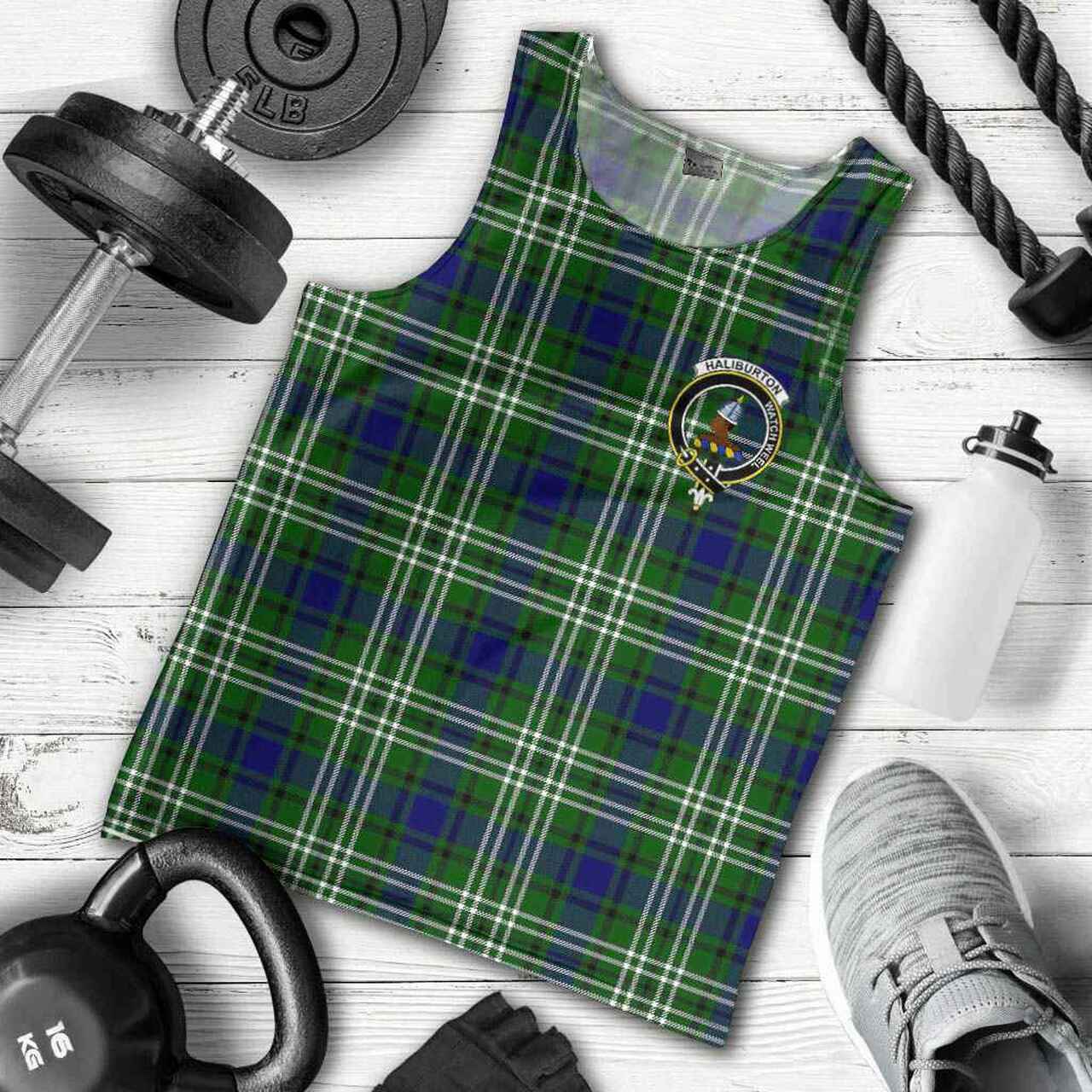 Haliburton Tartan Crest Men Tank Top