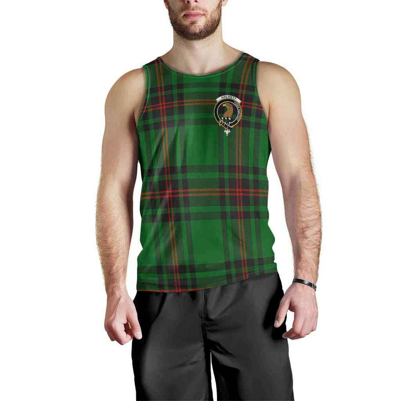 Halkett Tartan Crest Men Tank Top