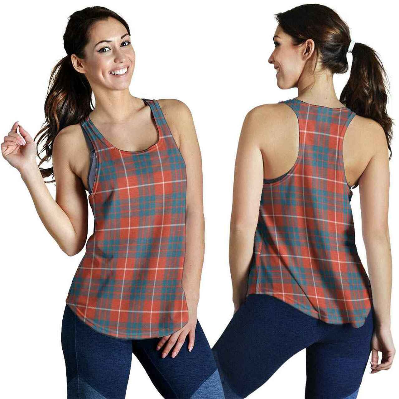 Hamilton Ancient Tartan Plaid Women Racerback Tank