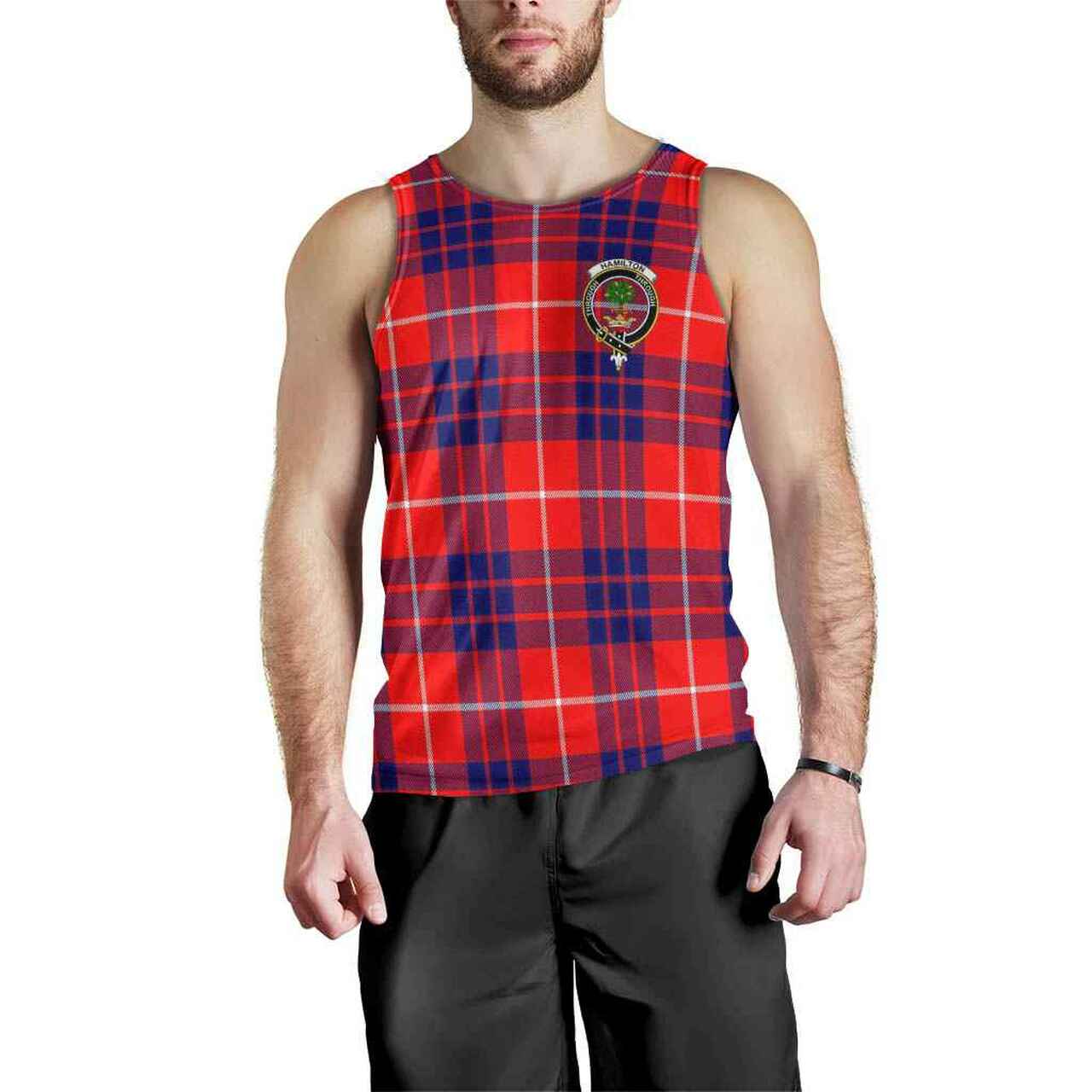 Hamilton Tartan Crest Men Tank Top