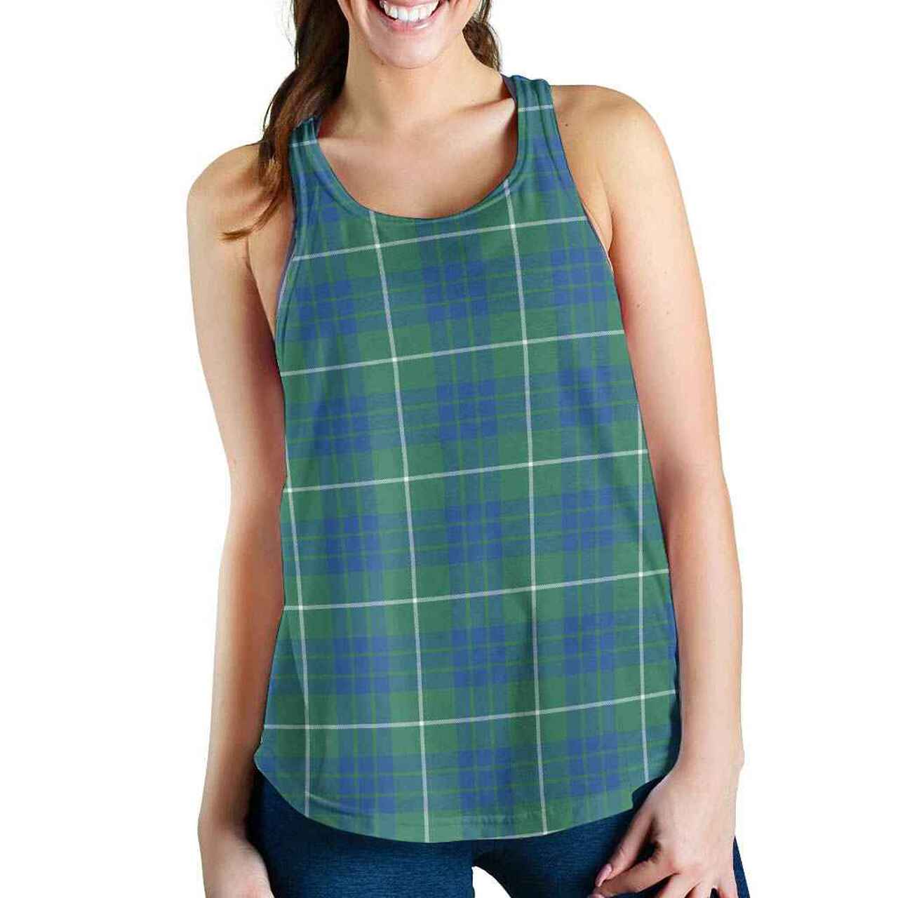 Hamilton Hunting Ancient Tartan Plaid Women Racerback Tank