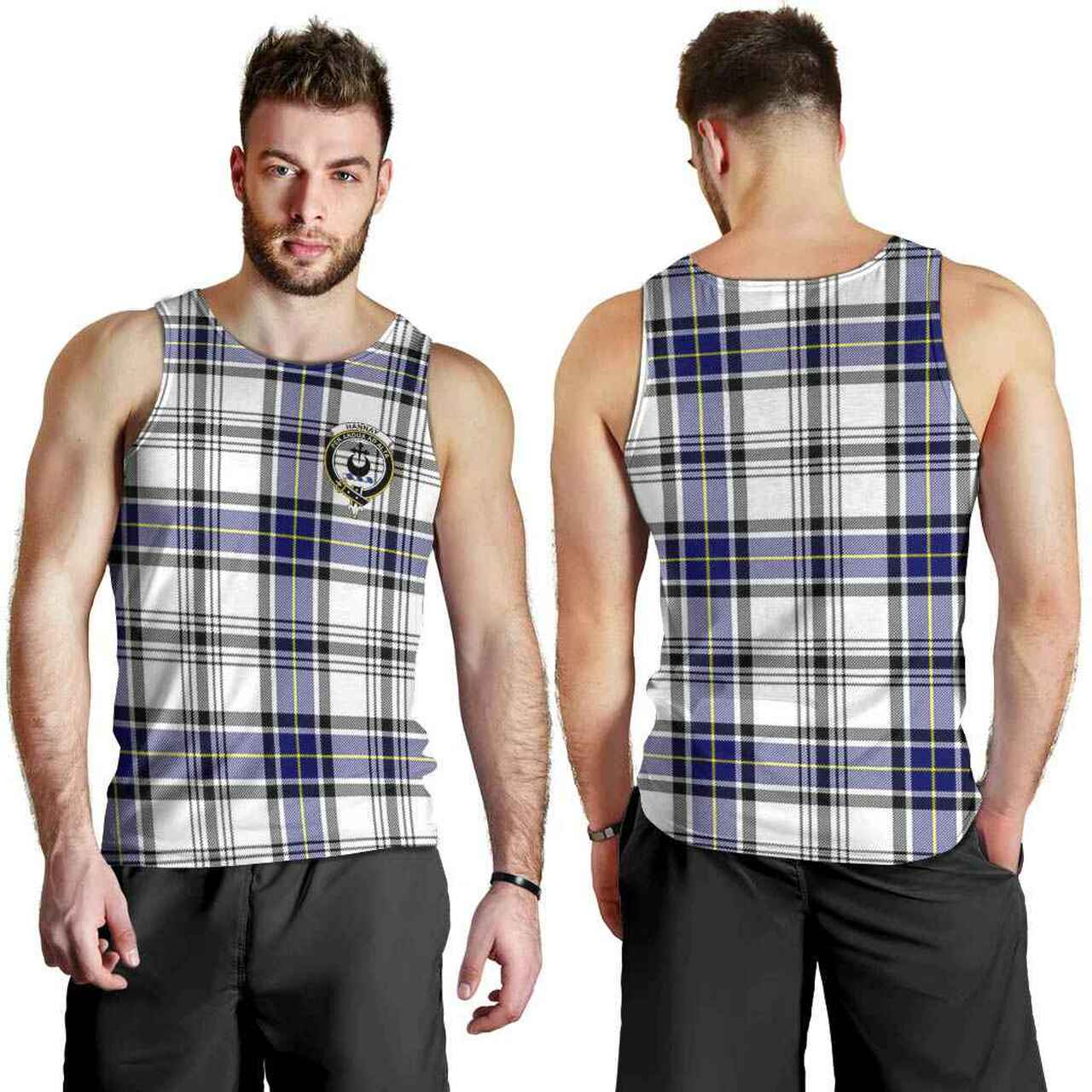 Hannay Tartan Crest Men Tank Top