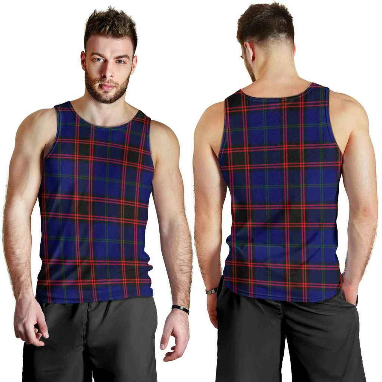 Home Modern Tartan Plaid Men Tank Top