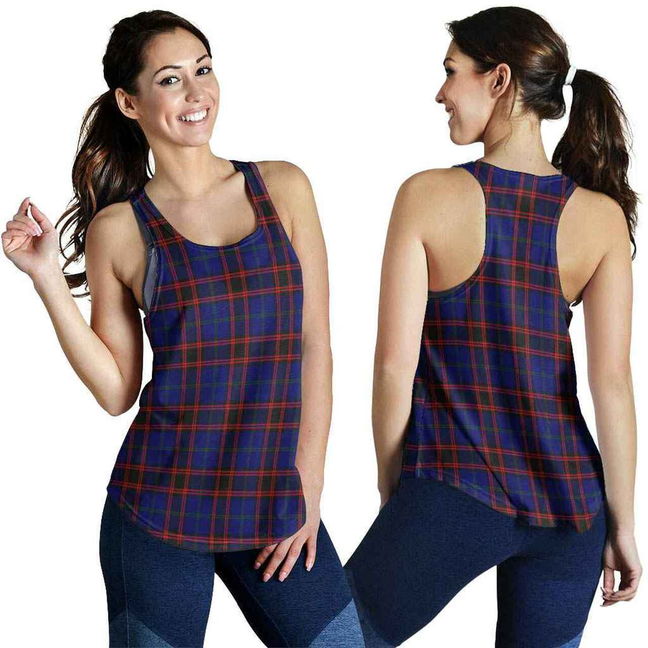 Home Modern Tartan Plaid Women Racerback Tank