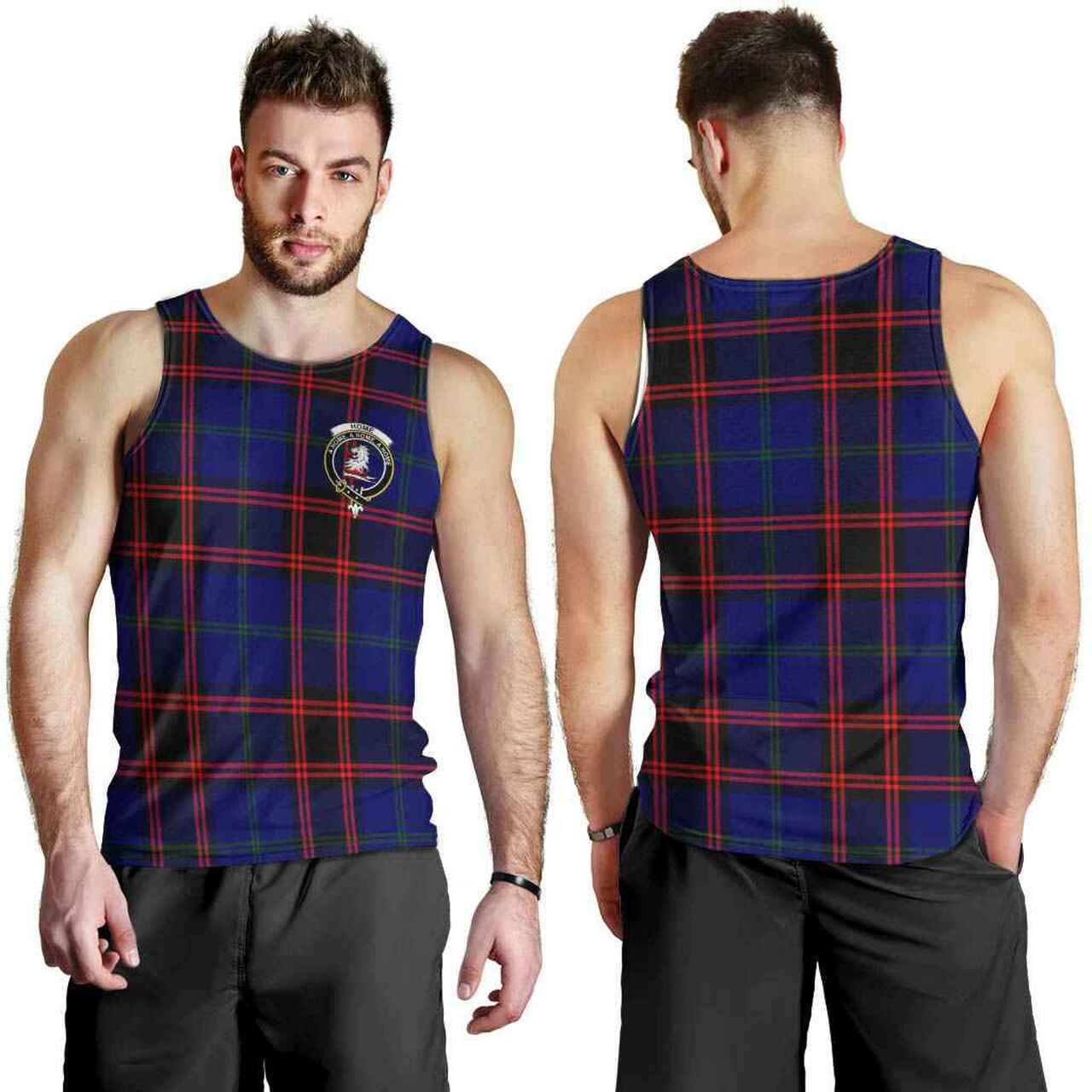 Home (or Hume) Tartan Crest Men Tank Top