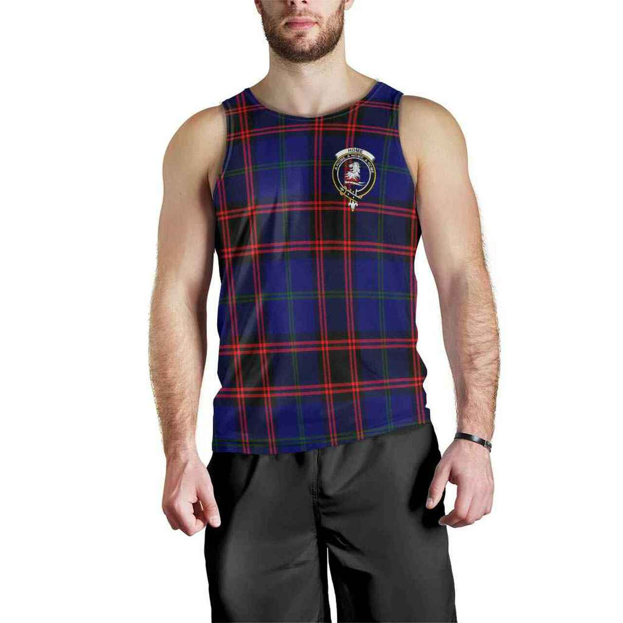 Home (or Hume) Tartan Crest Men Tank Top