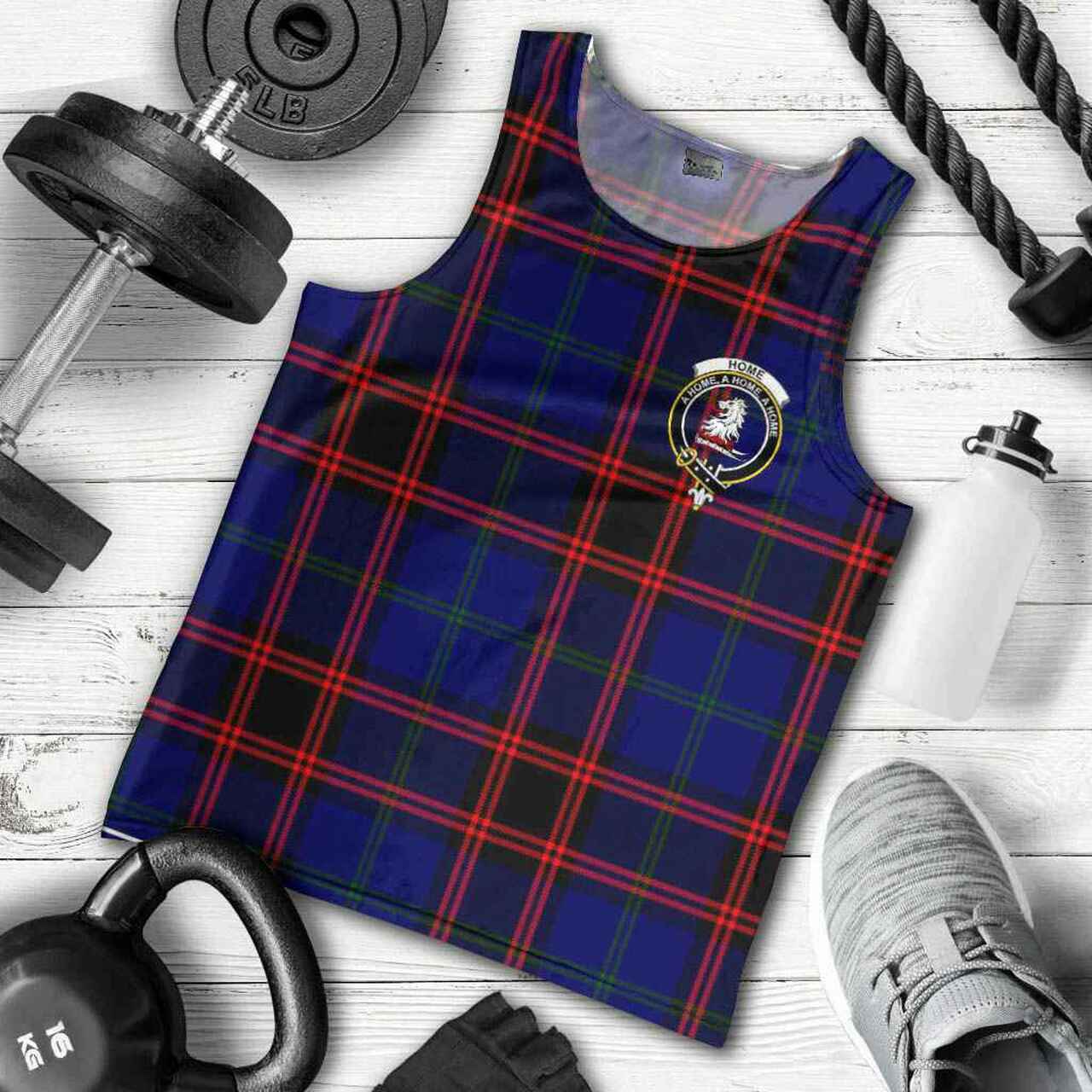 Home (or Hume) Tartan Crest Men Tank Top