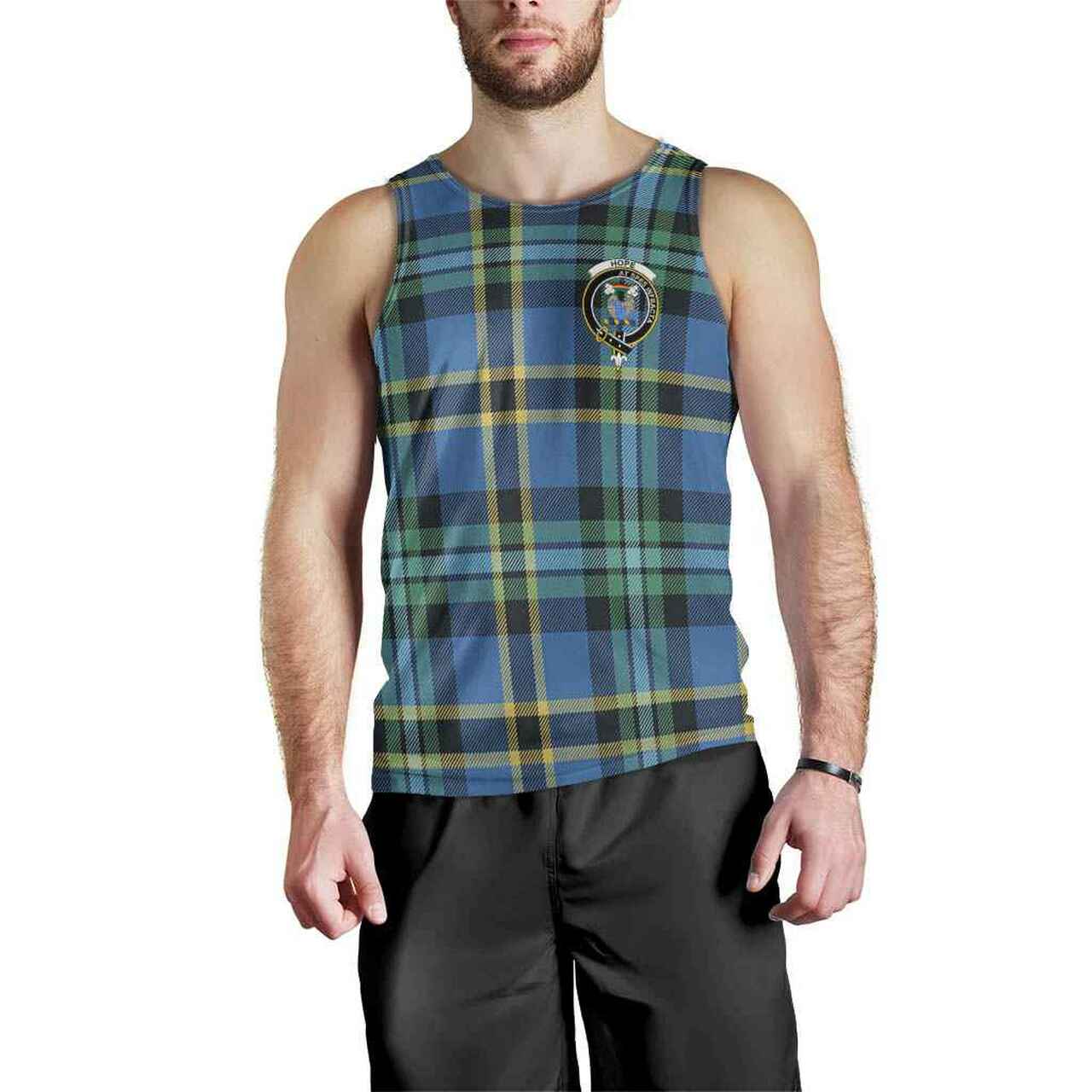 Hope Tartan Crest Men Tank Top