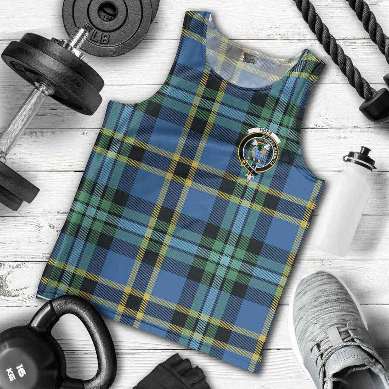 Hope Tartan Crest Men Tank Top