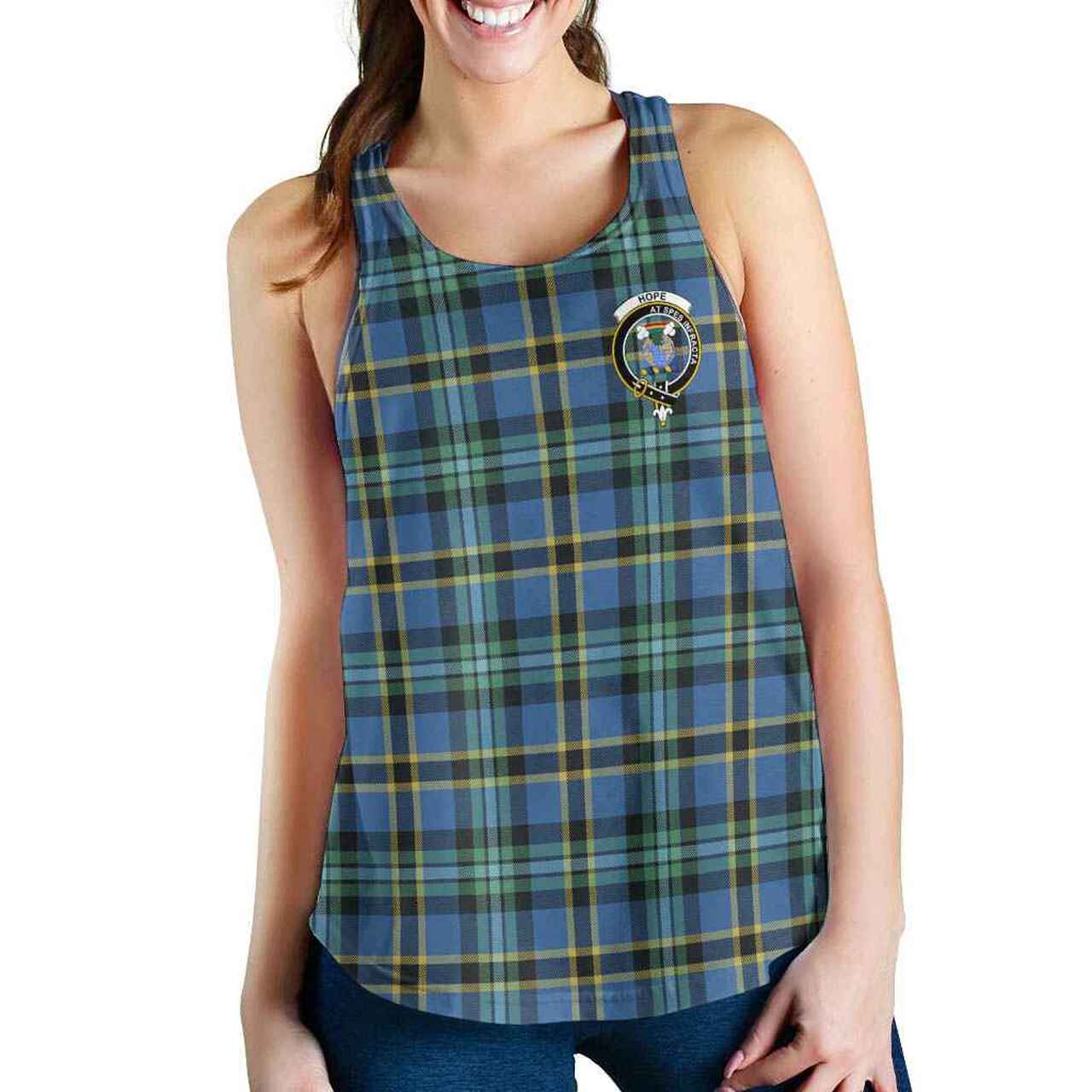 Hope Tartan Crest Women Racerback Tank