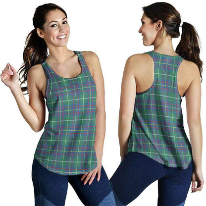 Inglis Ancient Tartan Plaid Women Racerback Tank