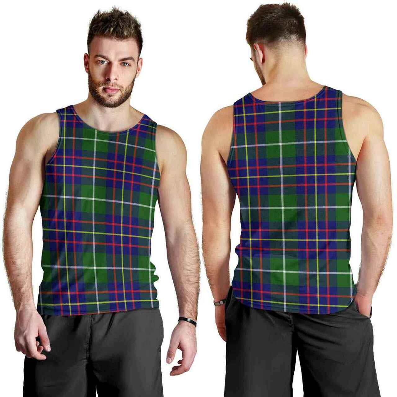 Inglis Modern Tartan Plaid Men Tank Top