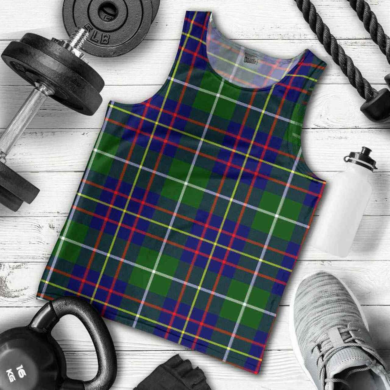 Inglis Modern Tartan Plaid Men Tank Top