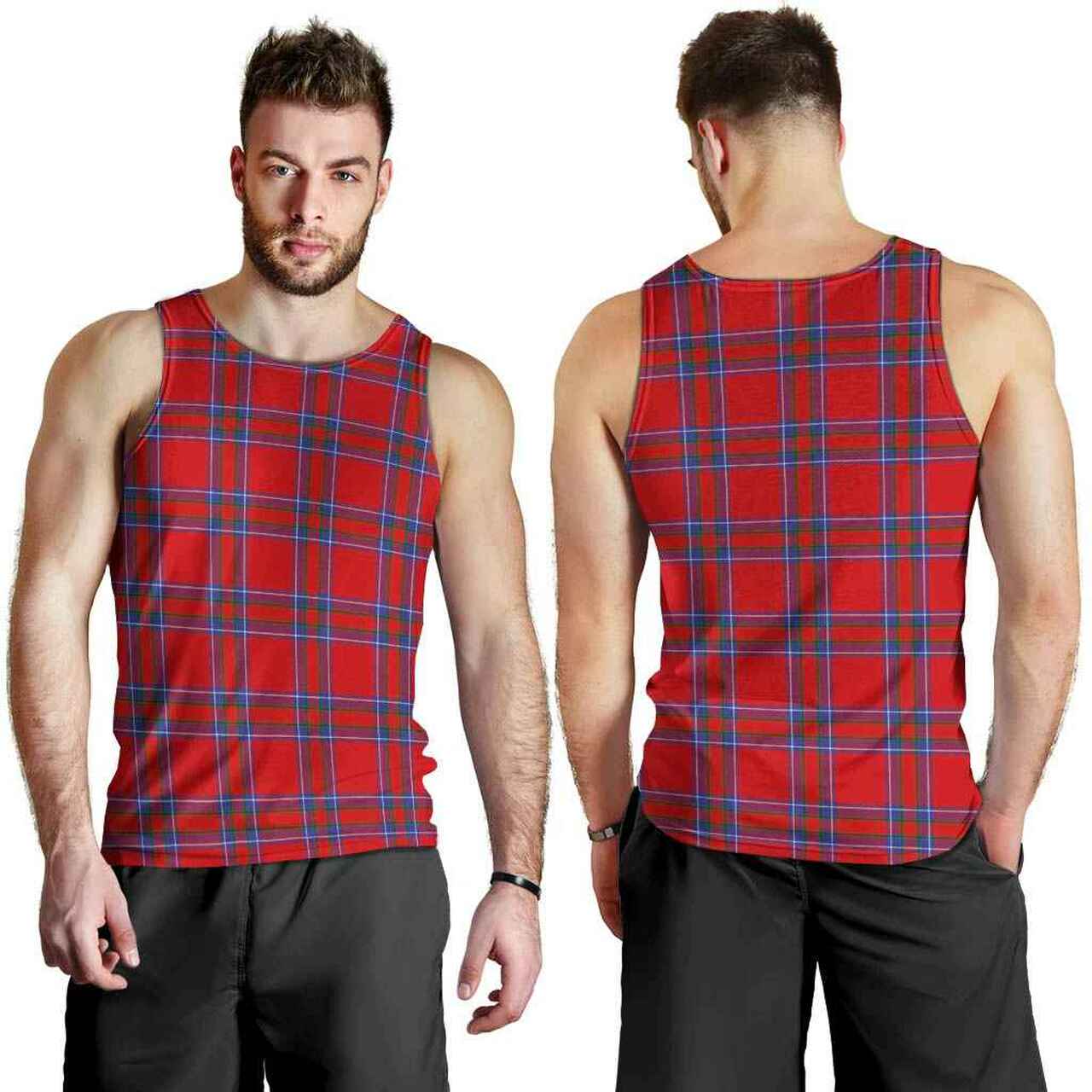 Inverness District Tartan Plaid Men Tank Top