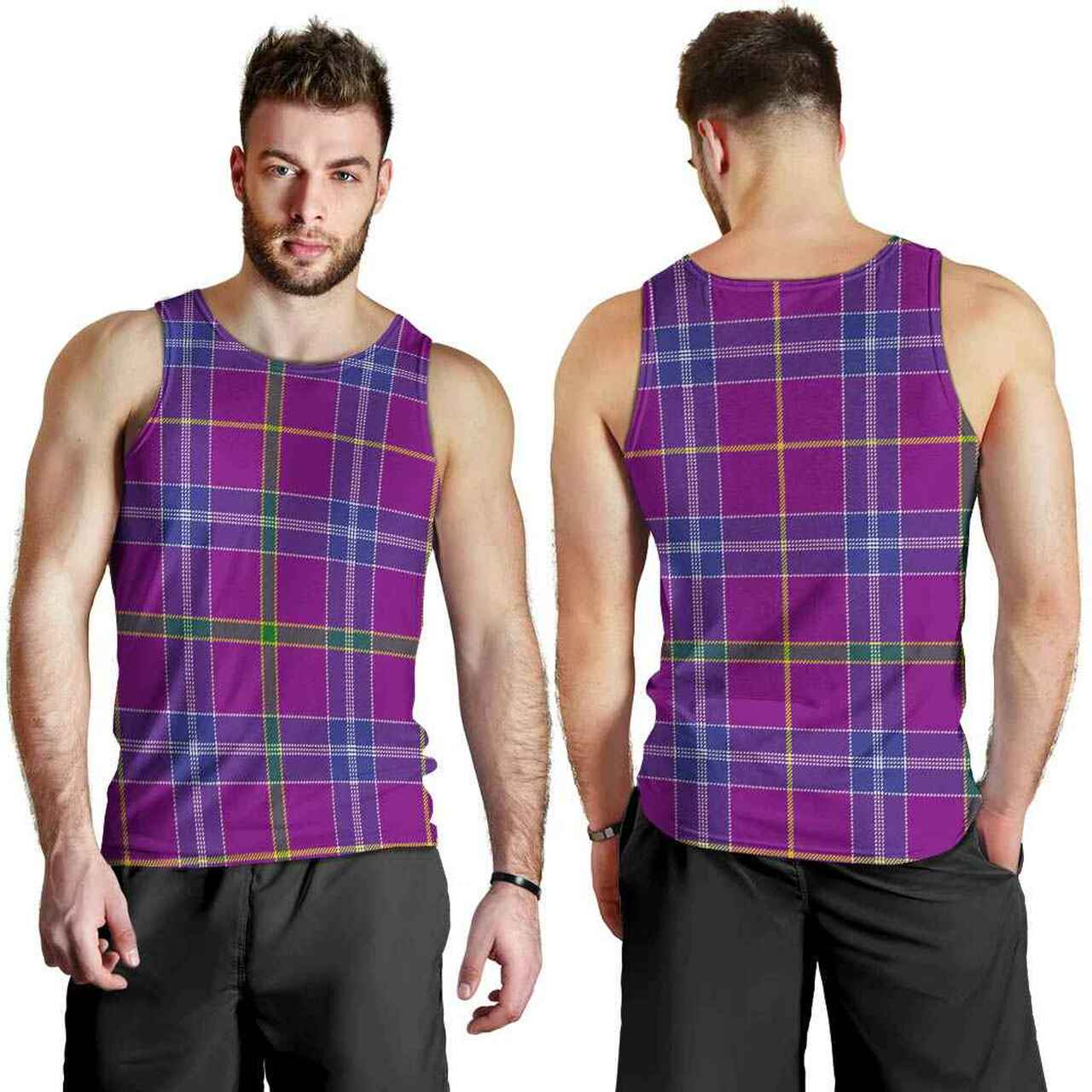 Jackson Tartan Plaid Men Tank Top