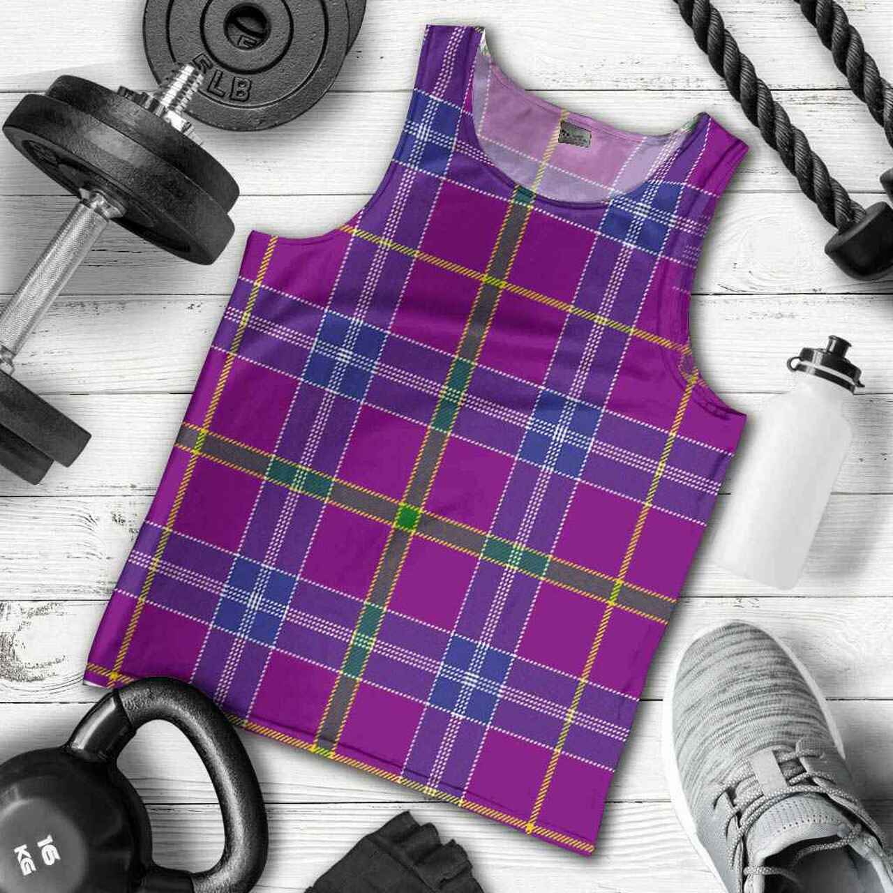 Jackson Tartan Plaid Men Tank Top