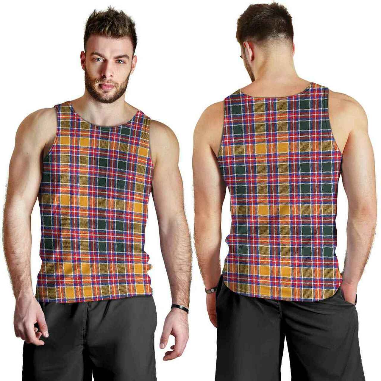 Jacobite Tartan Plaid Men Tank Top