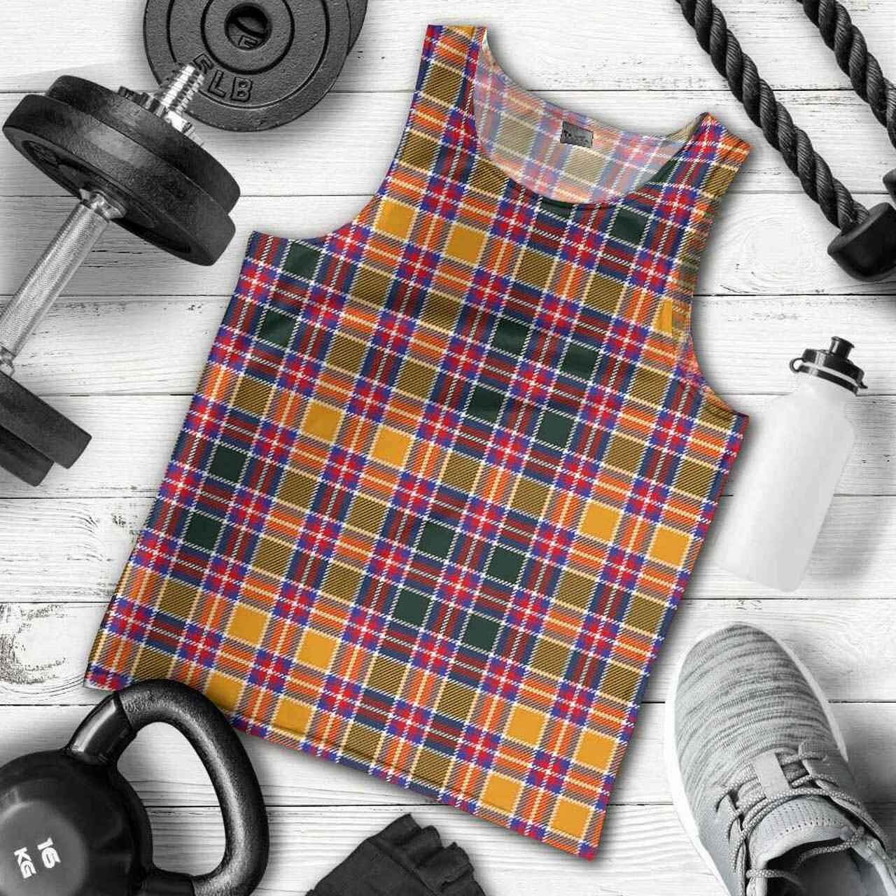 Jacobite Tartan Plaid Men Tank Top