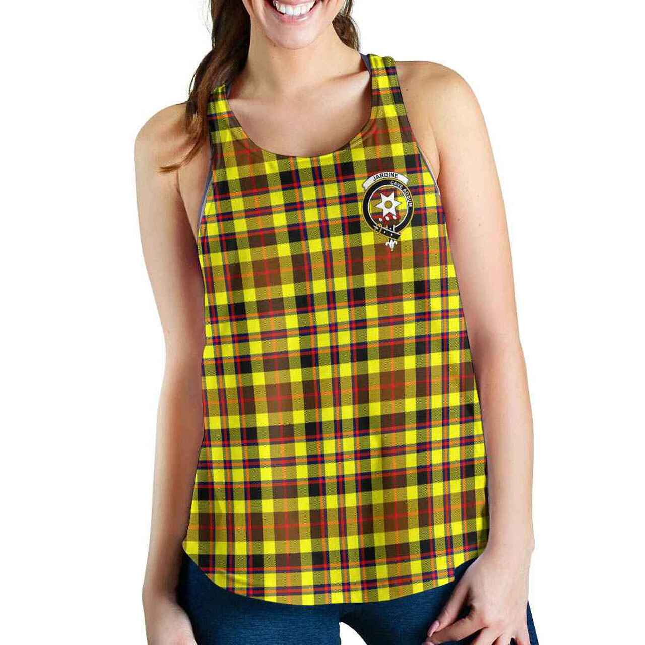 Jardine Tartan Crest Women Racerback Tank
