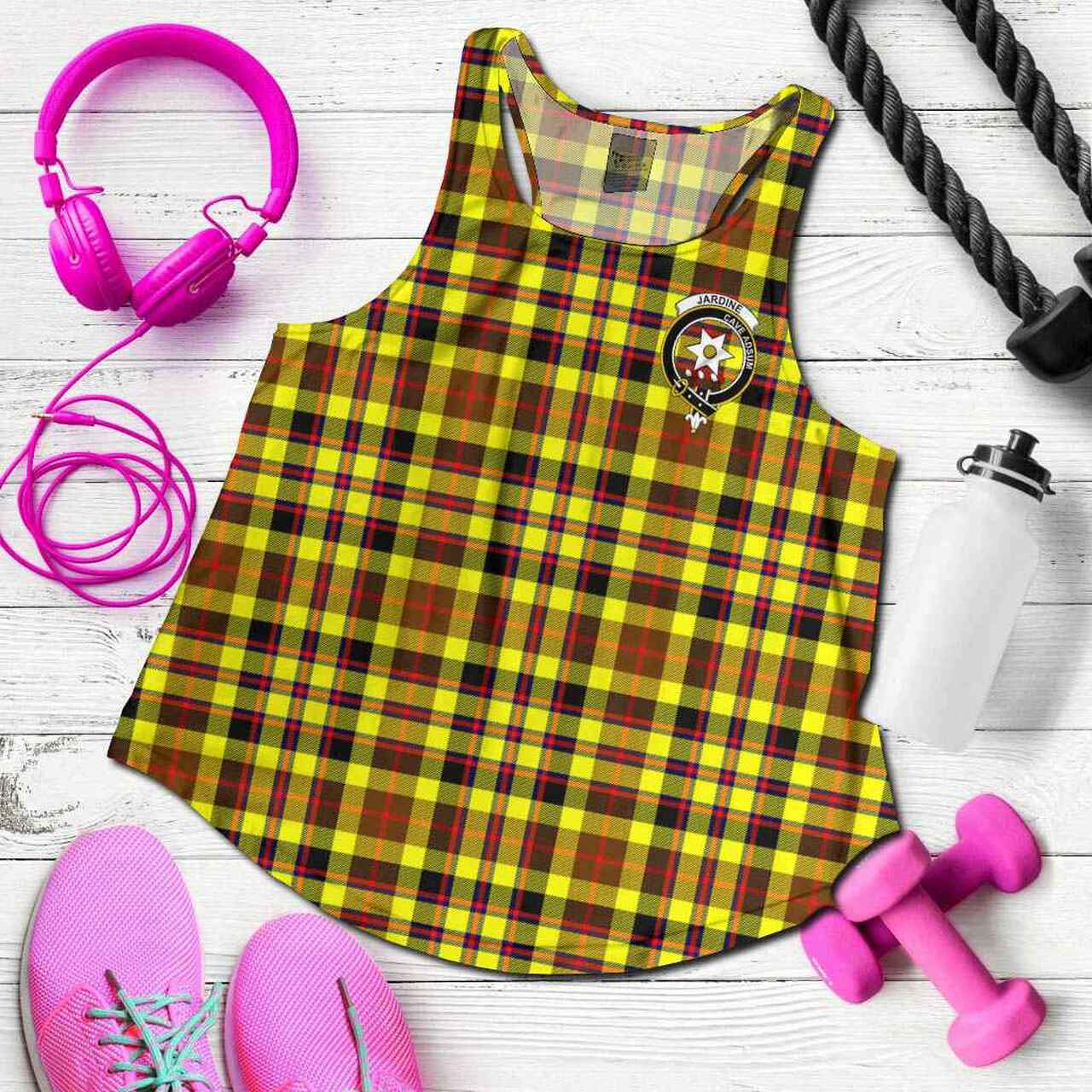 Jardine Tartan Crest Women Racerback Tank