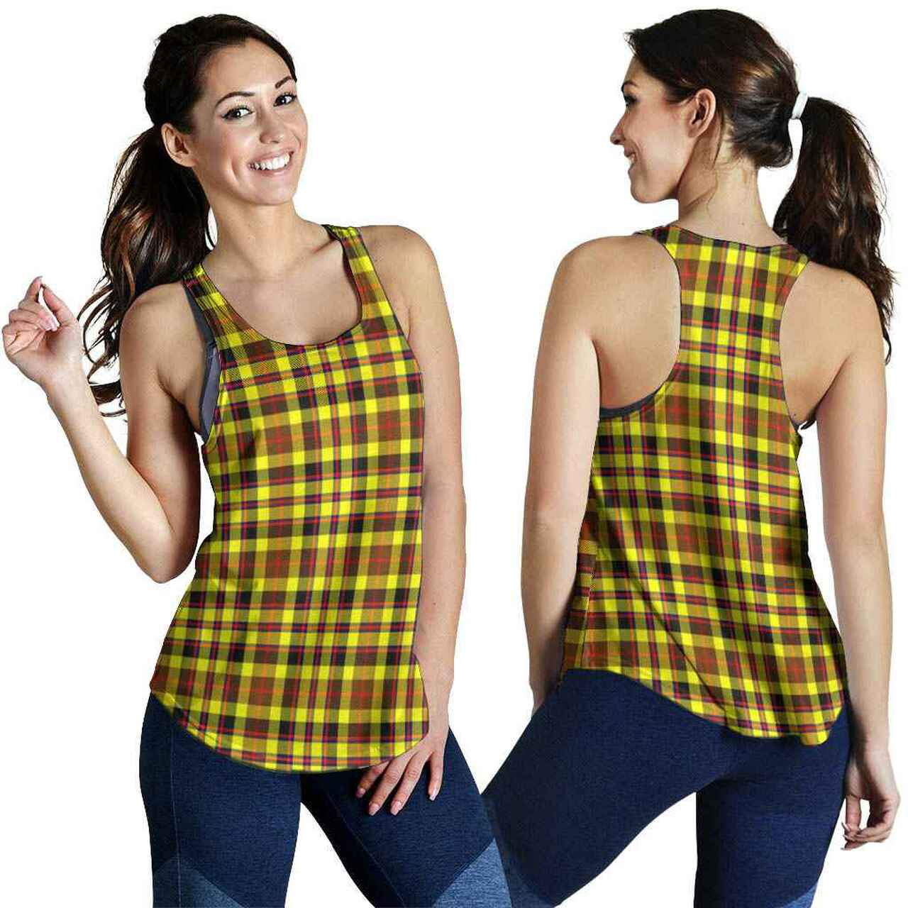 Jardine Tartan Plaid Women Racerback Tank