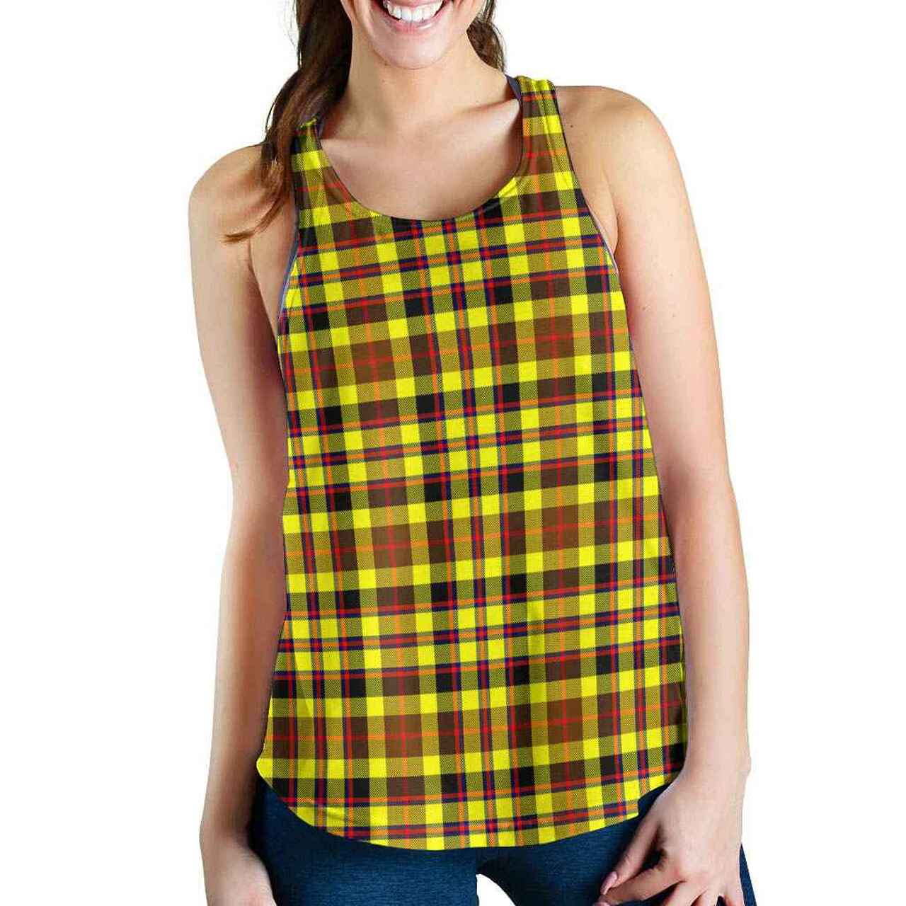 Jardine Tartan Plaid Women Racerback Tank