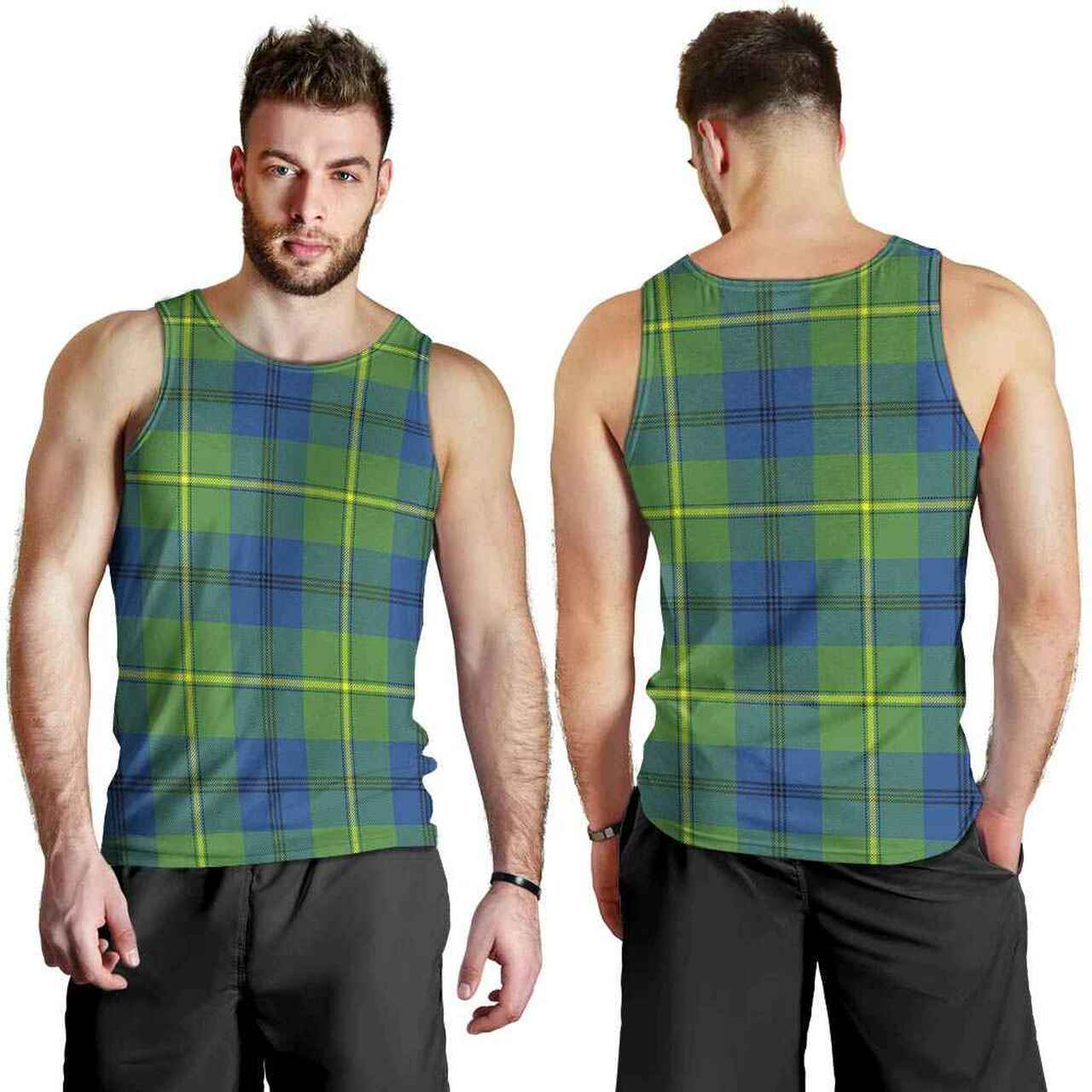 Johnston Ancient Tartan Plaid Men Tank Top