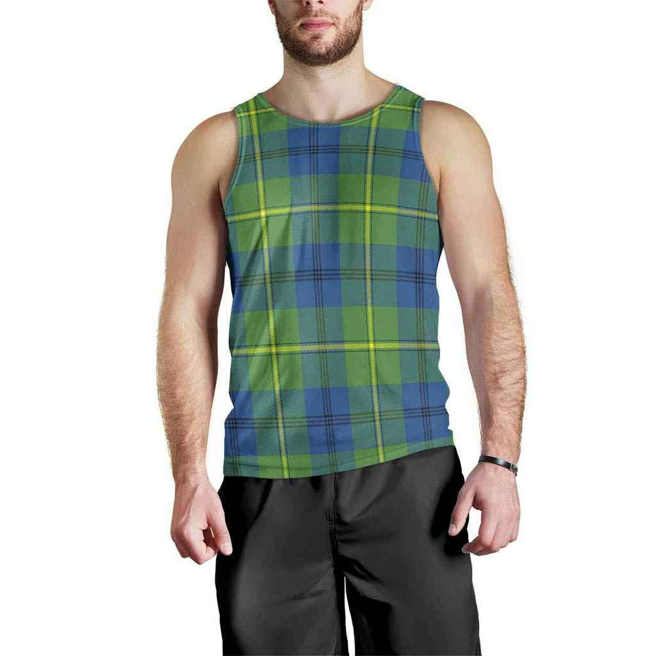 Johnston Ancient Tartan Plaid Men Tank Top