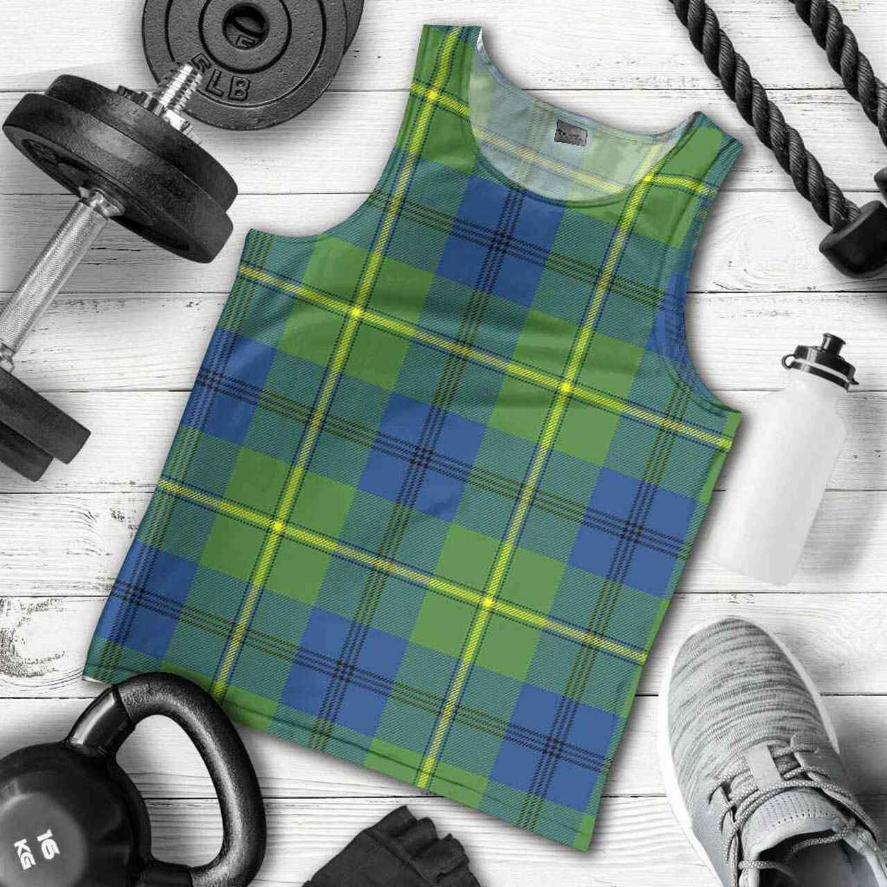 Johnston Ancient Tartan Plaid Men Tank Top