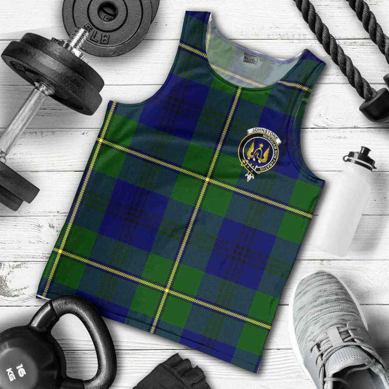 Johnston Tartan Crest Men Tank Top