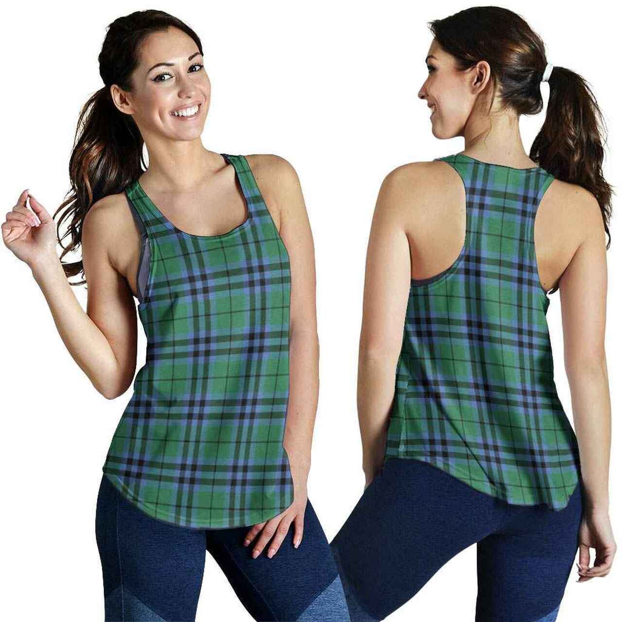 Keith Ancient Tartan Plaid Women Racerback Tank