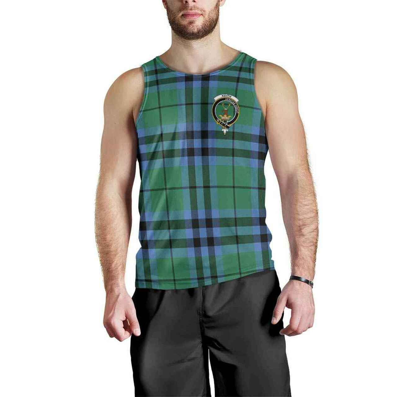 Keith Tartan Crest Men Tank Top