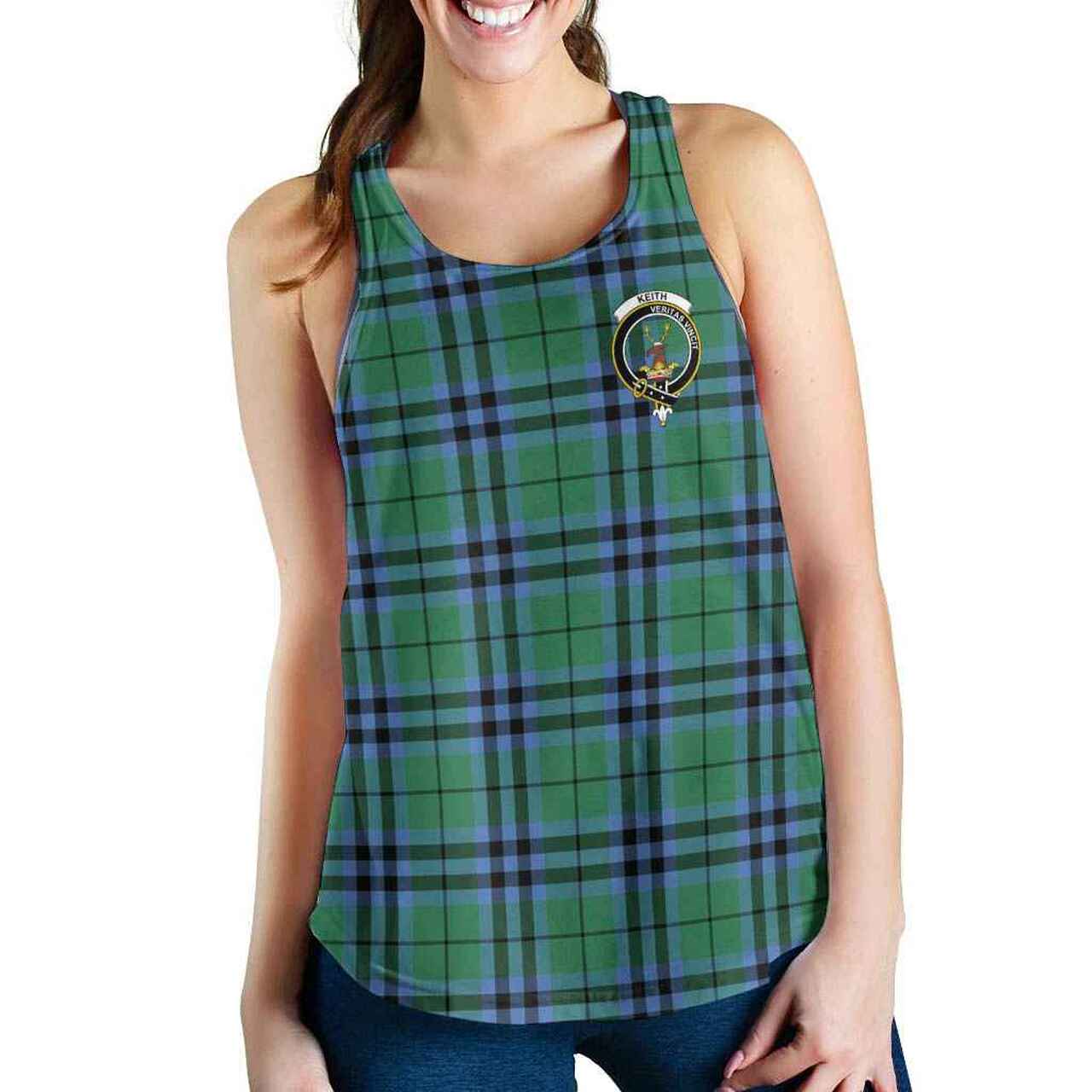 Keith Tartan Crest Women Racerback Tank