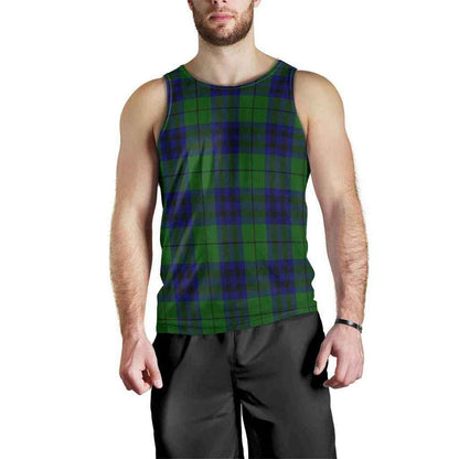 Keith Modern Tartan Plaid Men Tank Top